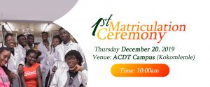 ACDT Matriculation 2019