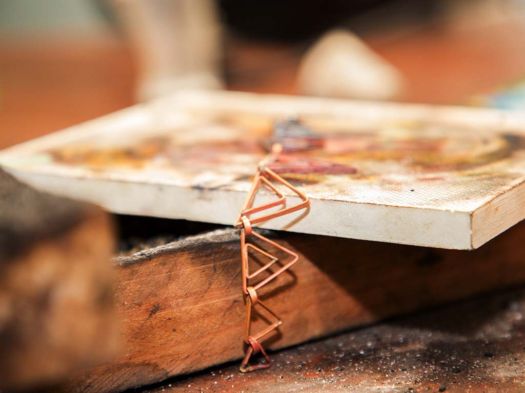 soldering of copper to form a chain