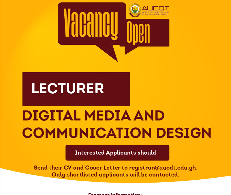 Lecturer: Digital Media and Communication Design