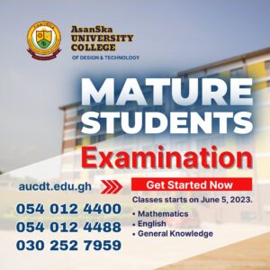 AUCDT Mature Students Examination 2023
