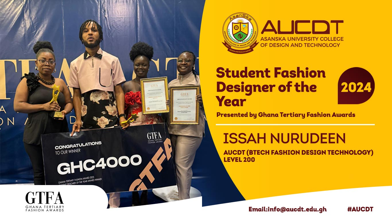 Nurudeen Issah: Student Fashion Designer of the Year 2024!