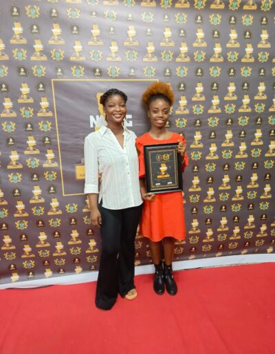 Akosua Sasu and a friend at the Awards Ceremony