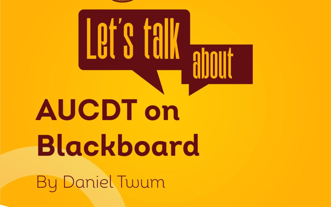 AUCDT on Blackboard: A Conversation with AI