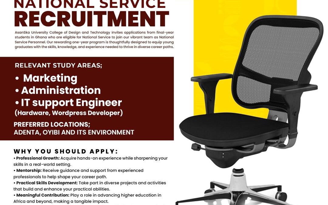 Apply for National Service at AUCDT. Opportunities in Marketing, Administration & IT. Join a vibrant team and gain skills for your career.